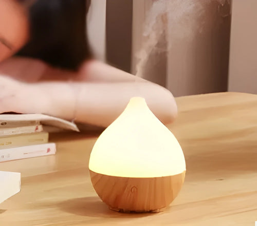 Asakusa wood grain finish aroma diffuser with vase shape and USB power cable