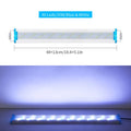 Ultra-thin blue and white aquarium light fixture in various lengths on a PVC housing.