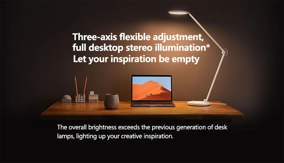 ProLED folding desk lamp with adjustable colour temperature shown on a wooden desk