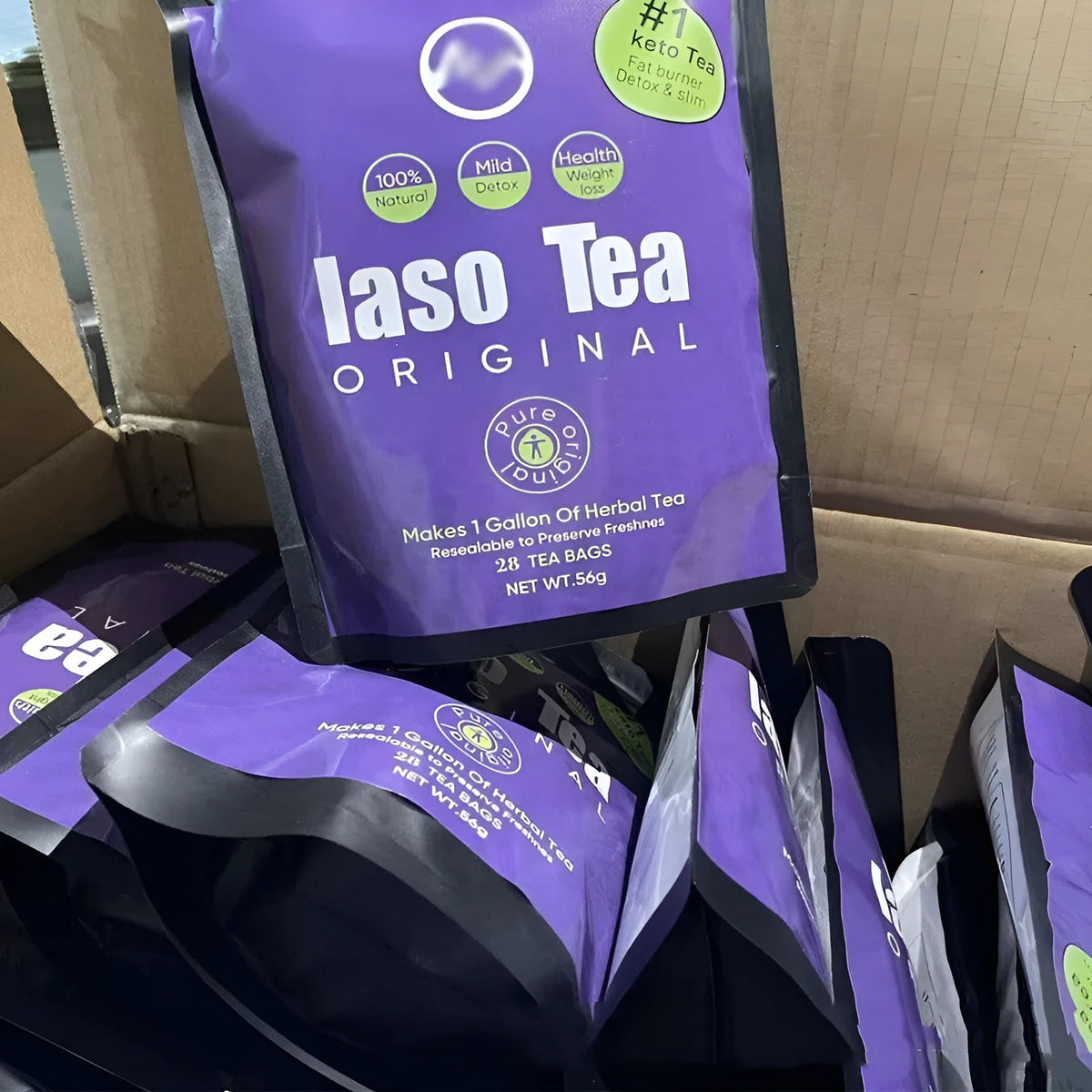 Single sugar-free slimming tea bag for cold soaking preparation