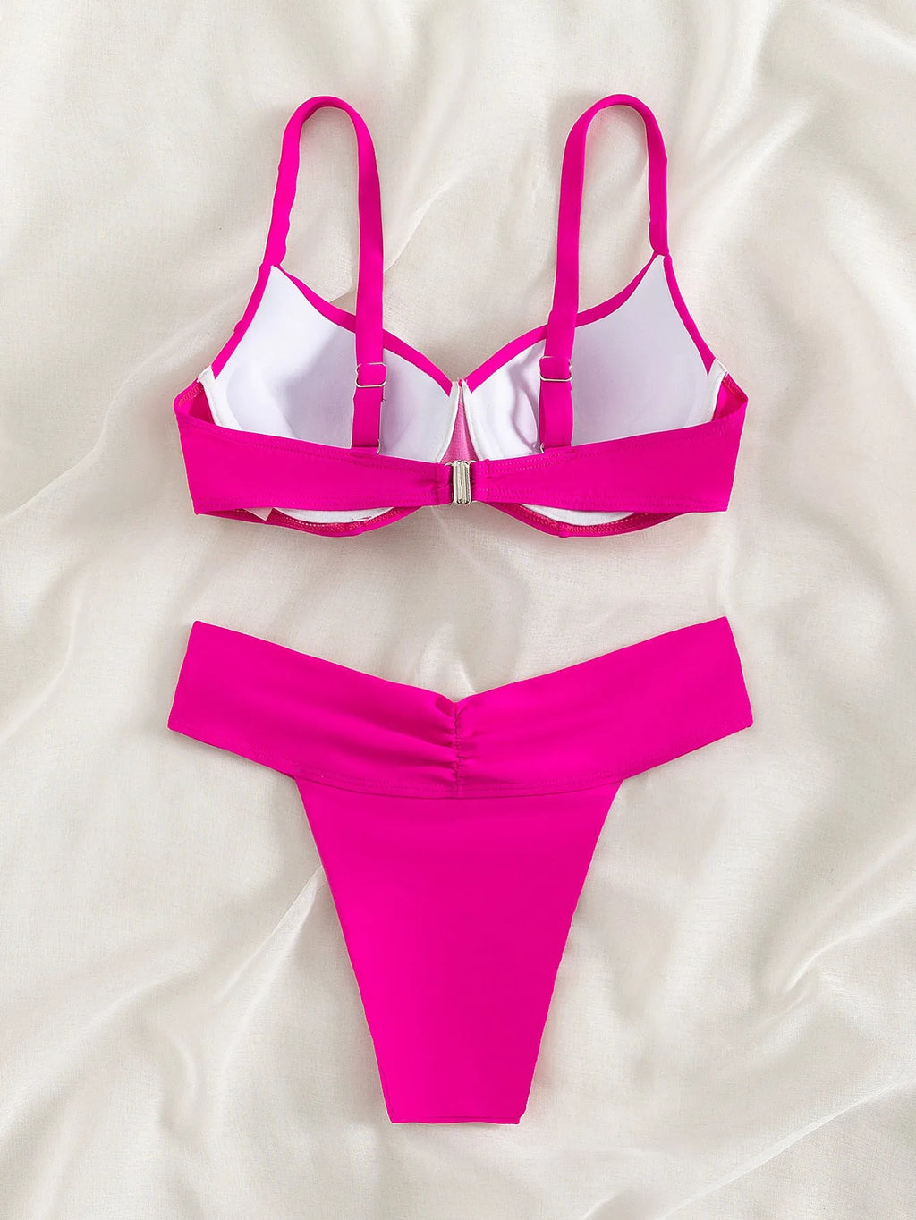 Women's solid colour bikini swimsuit in a briefs style on a mannequin