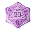 Blue dice-shaped plush cat toy with DND styling containing organic catnip for feline play