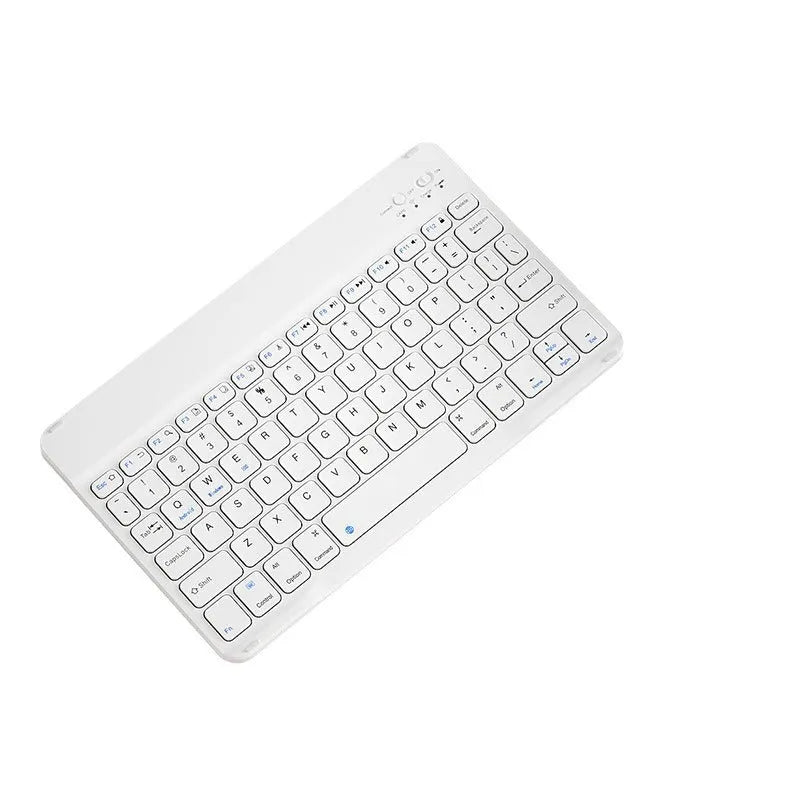 Compact Bluetooth keyboard in ABS plastic with 78 keys, shown in elegant white colour option