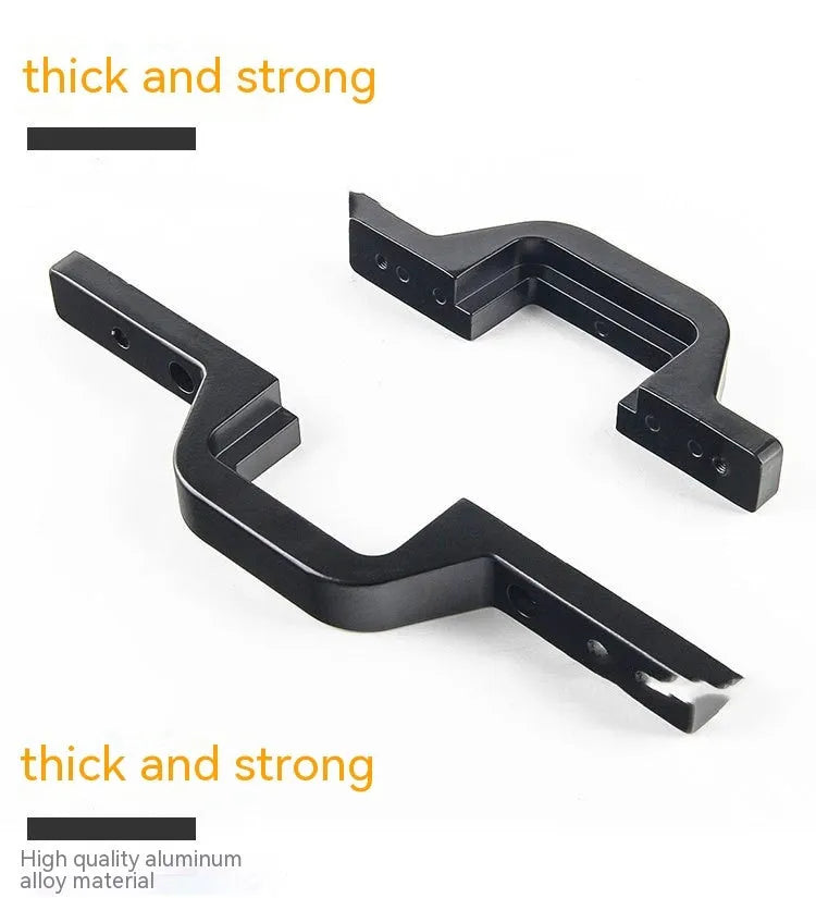 Black aluminium alloy reversing light bracket for Jeep Wrangler vehicles with pre-drilled mounting holes
