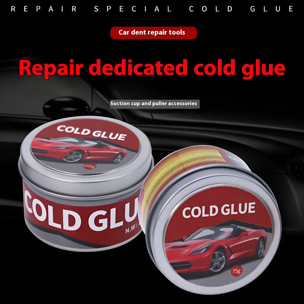 Automobile repair cold glue container for car dent and depression repairs