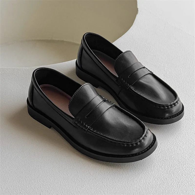 Men's slip-on casual shoes in four colours with microfiber upper and rubber sole