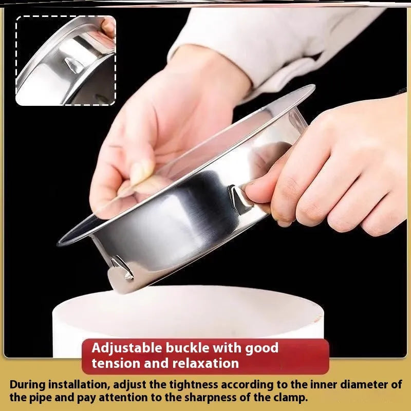 Stainless steel floor drain deodorant seal cover with modern design and tube plug fitting