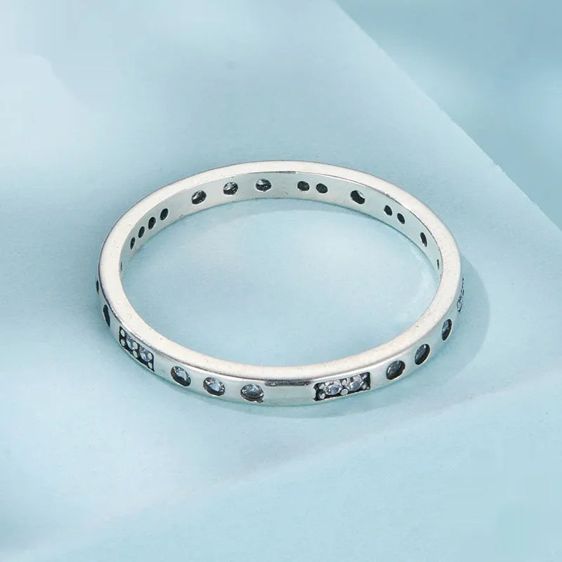 Oxidised black silver alloy ring with 'I Love You' Moss Password engraving