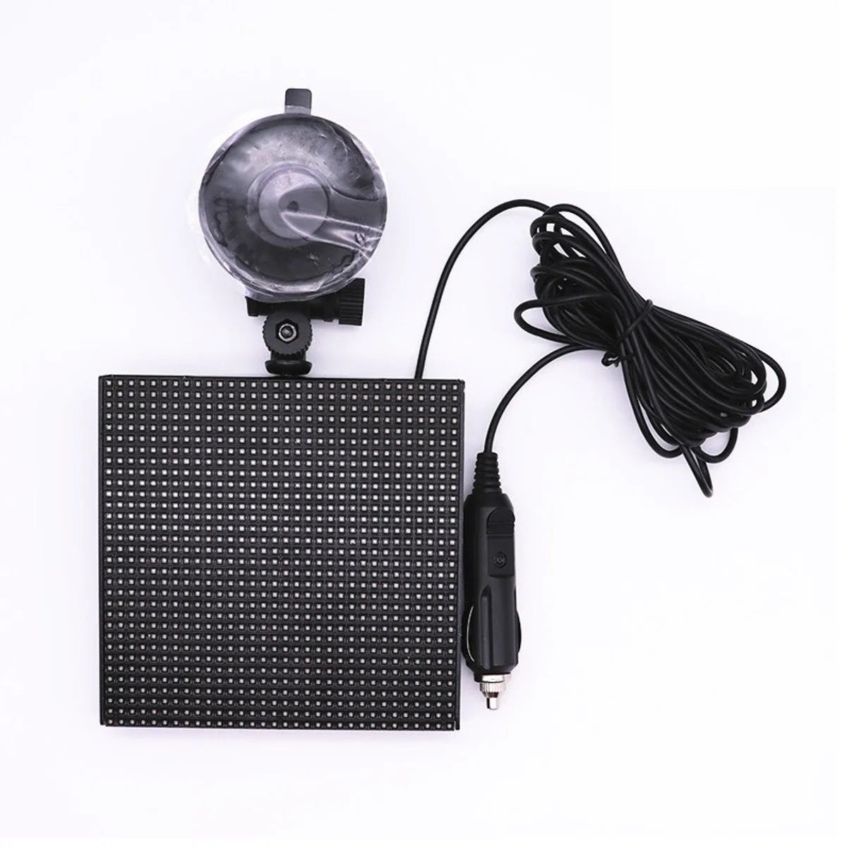 32x32 dot Bluetooth LED car display screen with aluminium frame showing colour animation