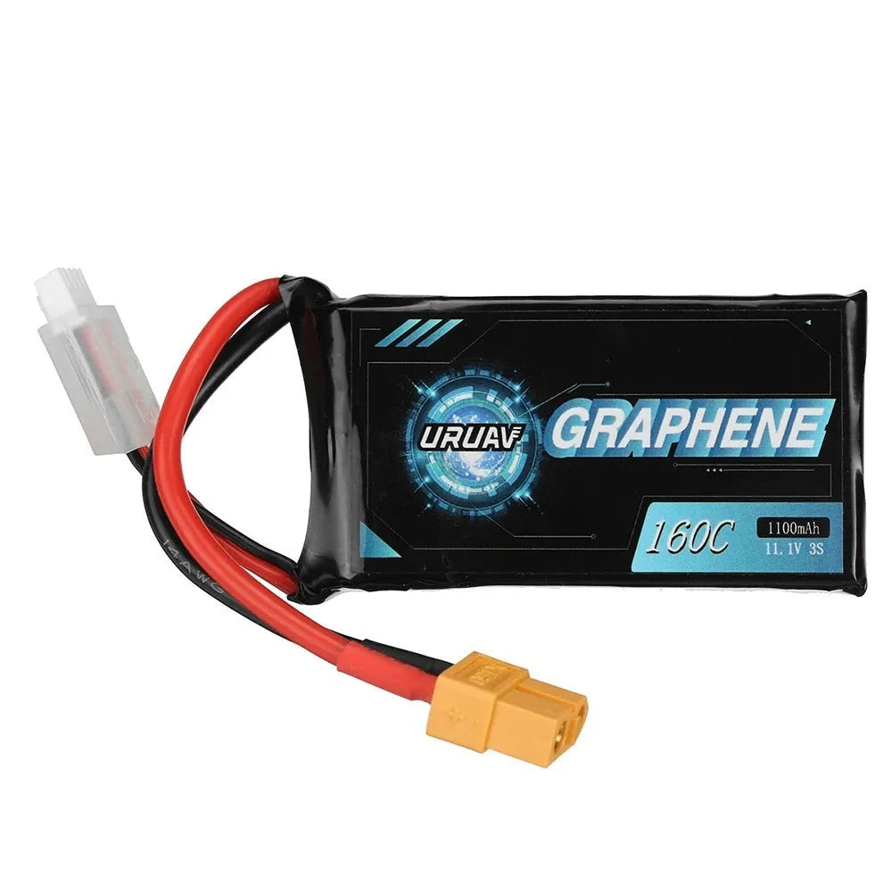 Black rectangular 7.4V 1200mAh lithium battery for remote control cars and model boats