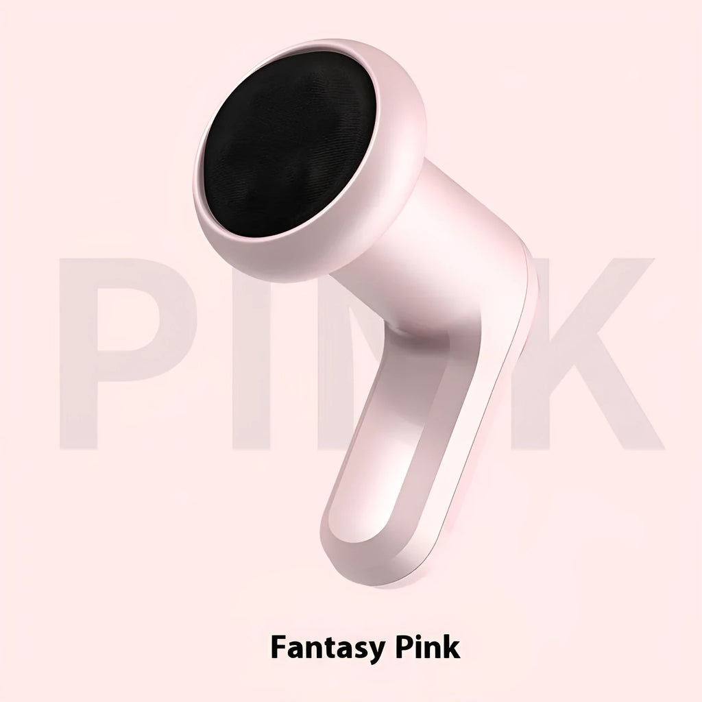 Handheld USB electric massager device in pink, white or black colours for spine and back massage