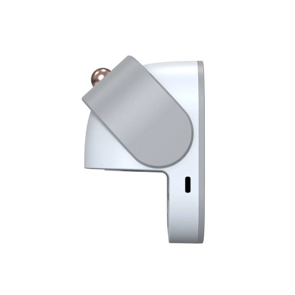 White wall-mounted UV toothbrush steriliser with USB charging port