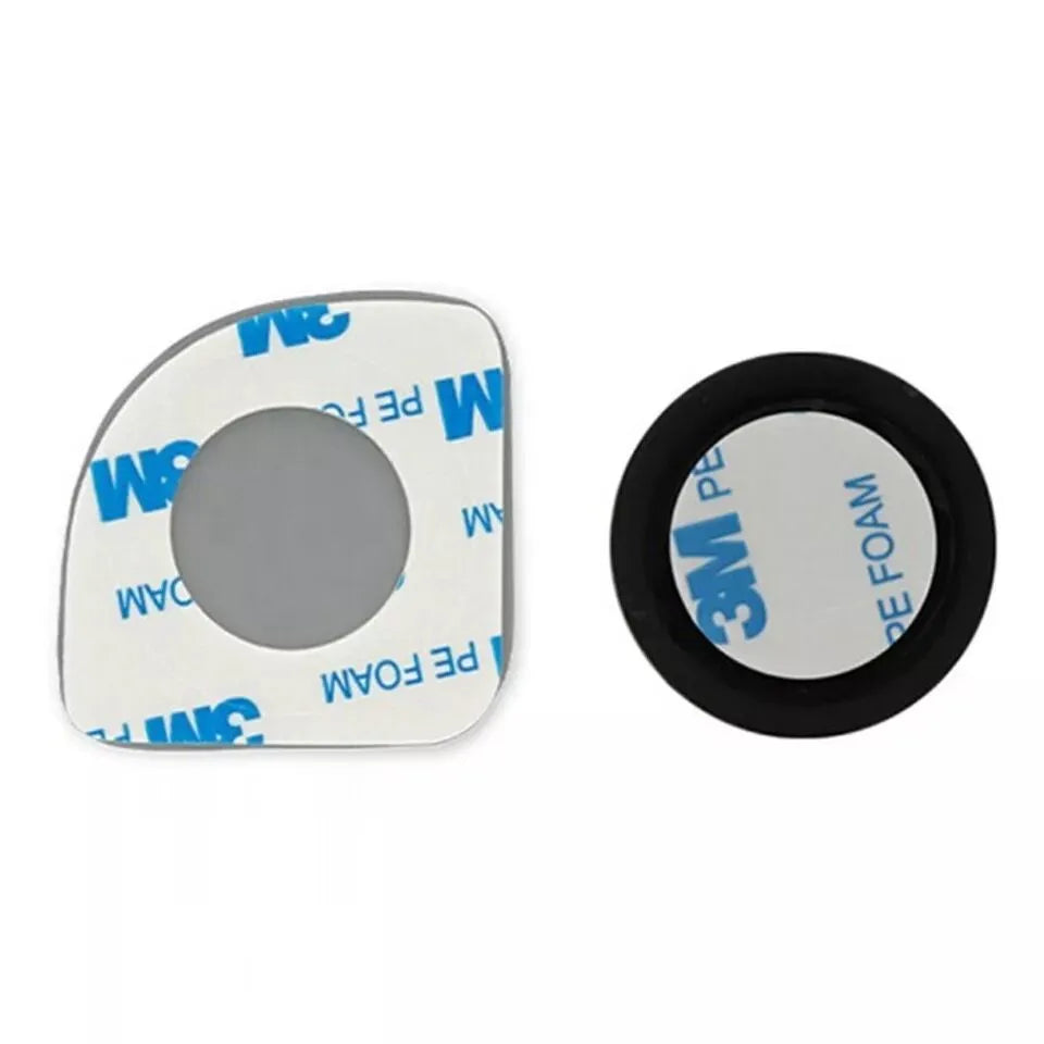 White fan-shaped car blind spot mirror with 360-degree adjustment