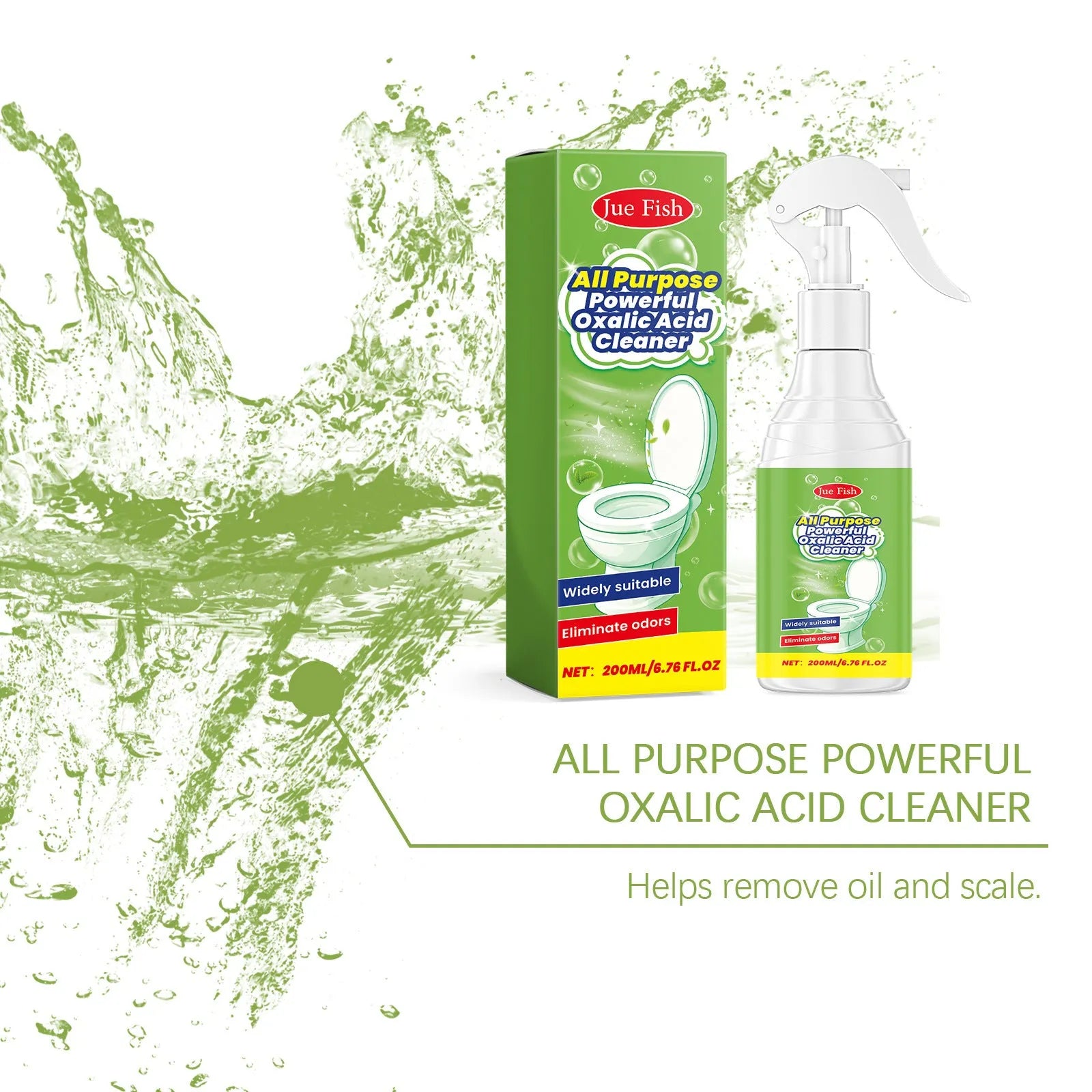 200ml household grease cleaning spray bottle measuring 5.5cm wide and 13.6cm tall