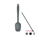 12-piece silicone kitchenware set with rotating storage bucket in black, including spatula, spoons and cooking utensils