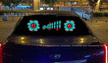 90x25cm car music voice control rhythm lamp with electroluminescent panel showing synchronised lighting patterns