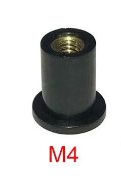Motorcycle windshield brass rubber expansion nuts in M4 M5 M6 sizes