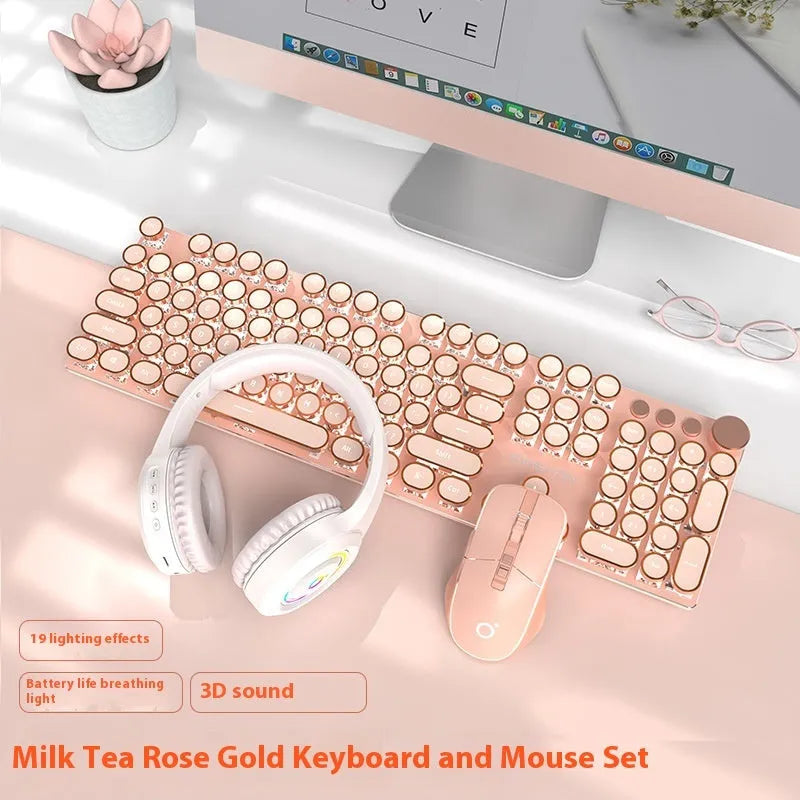 Matcha colour 87-key mechanical gaming keyboard with white backlight and multifunctional knob on aluminium alloy body