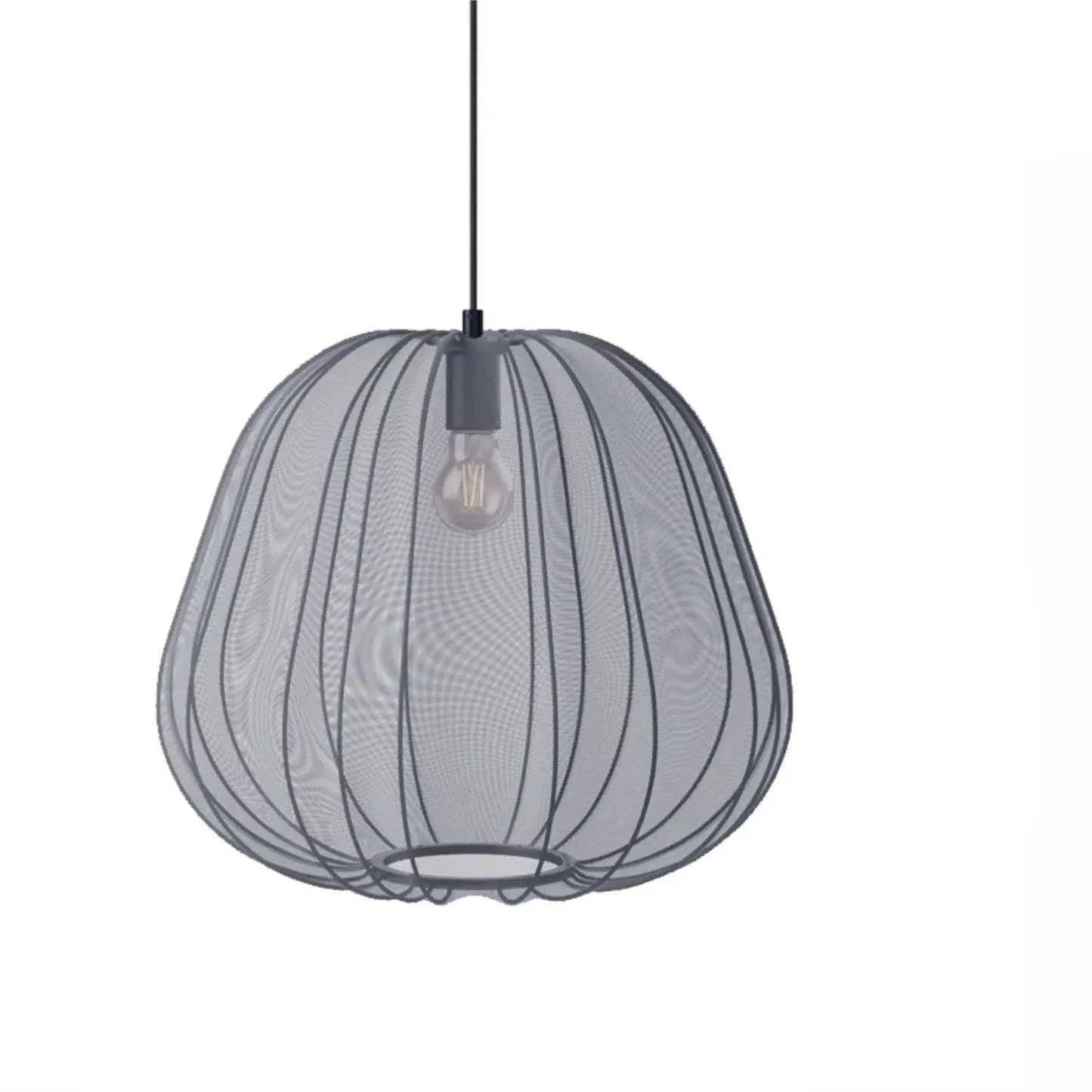 Japanese style pumpkin shaped ceiling lamp with branch type design in white or grey blue colour