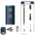 Portable wireless digital display car tyre pump with LED light and USB port