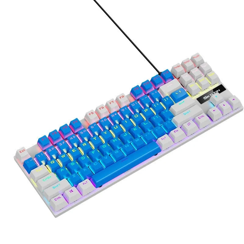 K87 mechanical gaming keyboard with green or red switches in multiple colour options