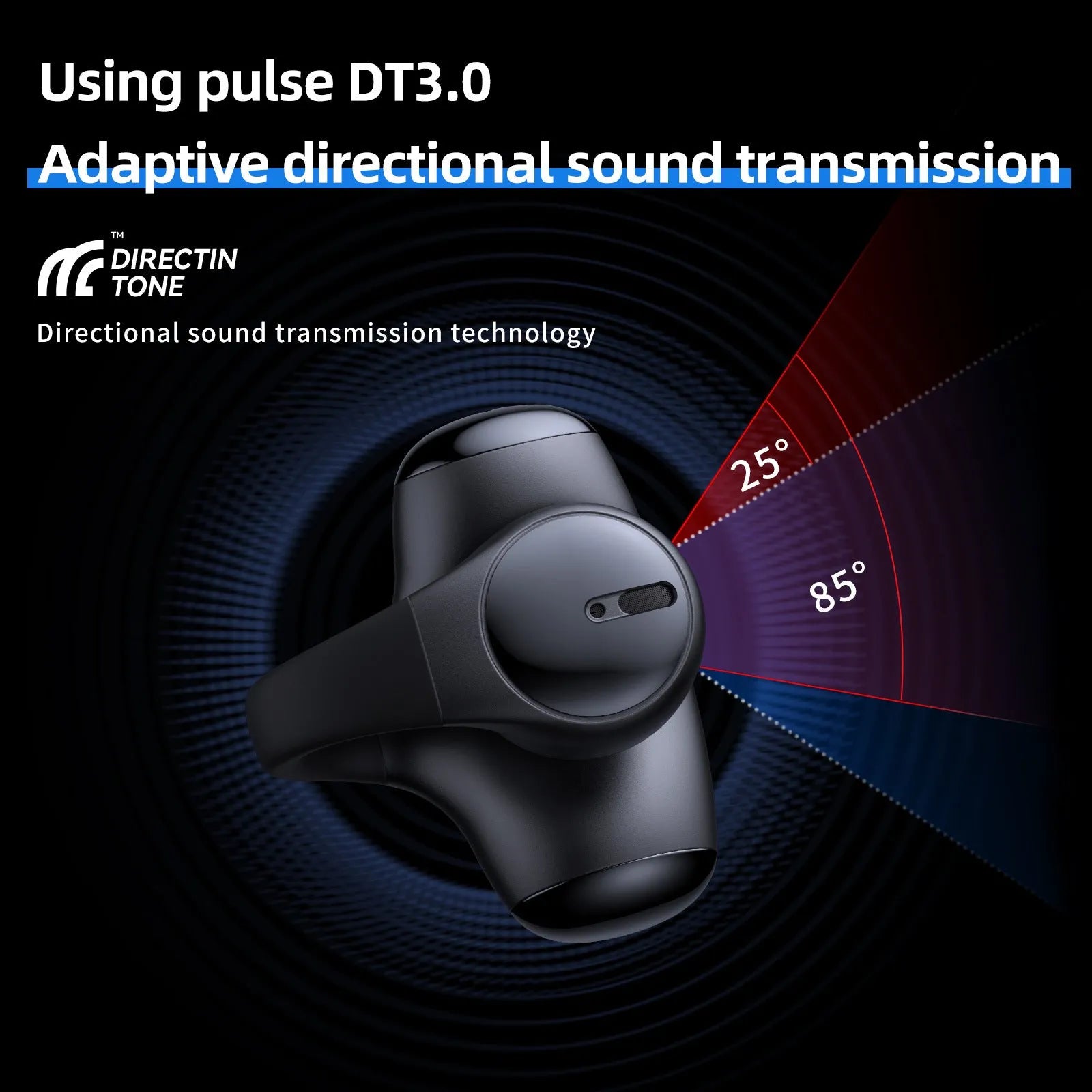 Black Bluetooth gaming headset with clip-on ear hook design for sports and e-sports wireless use