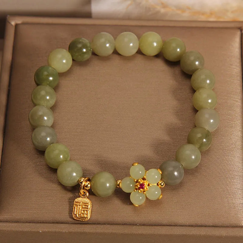 Grey jade coloured alloy bracelet for women with adjustable clasp on wrist