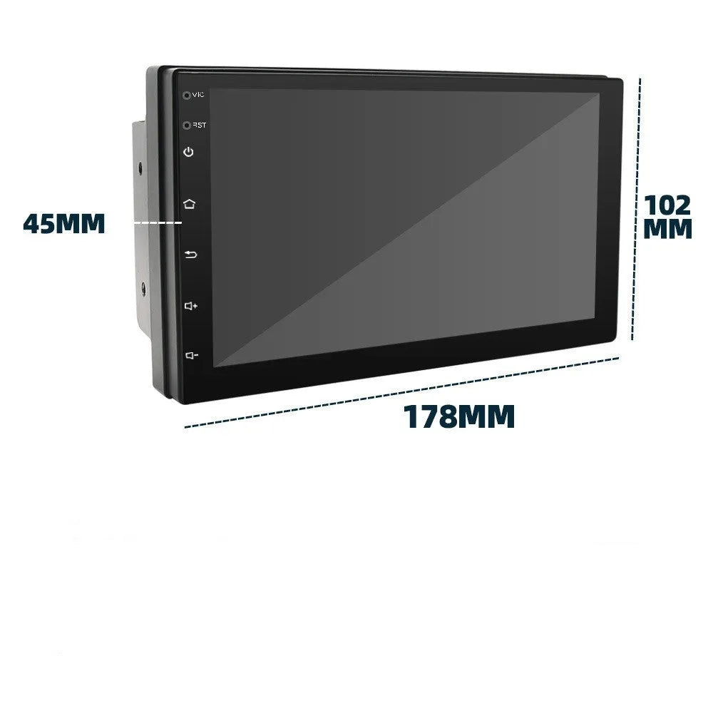Black universal car navigation MP5 player with 7-inch screen and CarPlay GPS functionality
