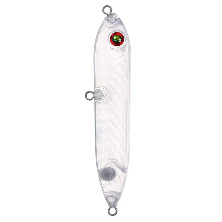 Transparent 9.5cm blank ABS plastic bait body for DIY fishing lure making