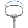 Nasal pillow mask with silicone nose pads and adjustable headband for ventilator use