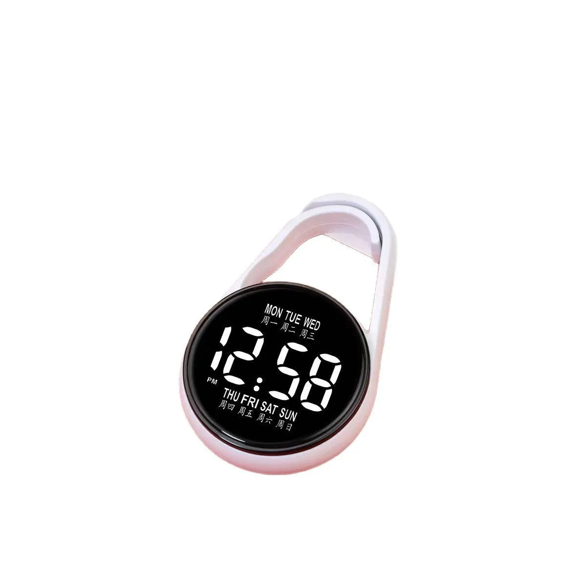 Digital LED electronic watch with luminous display and plastic strap in multiple colour options.