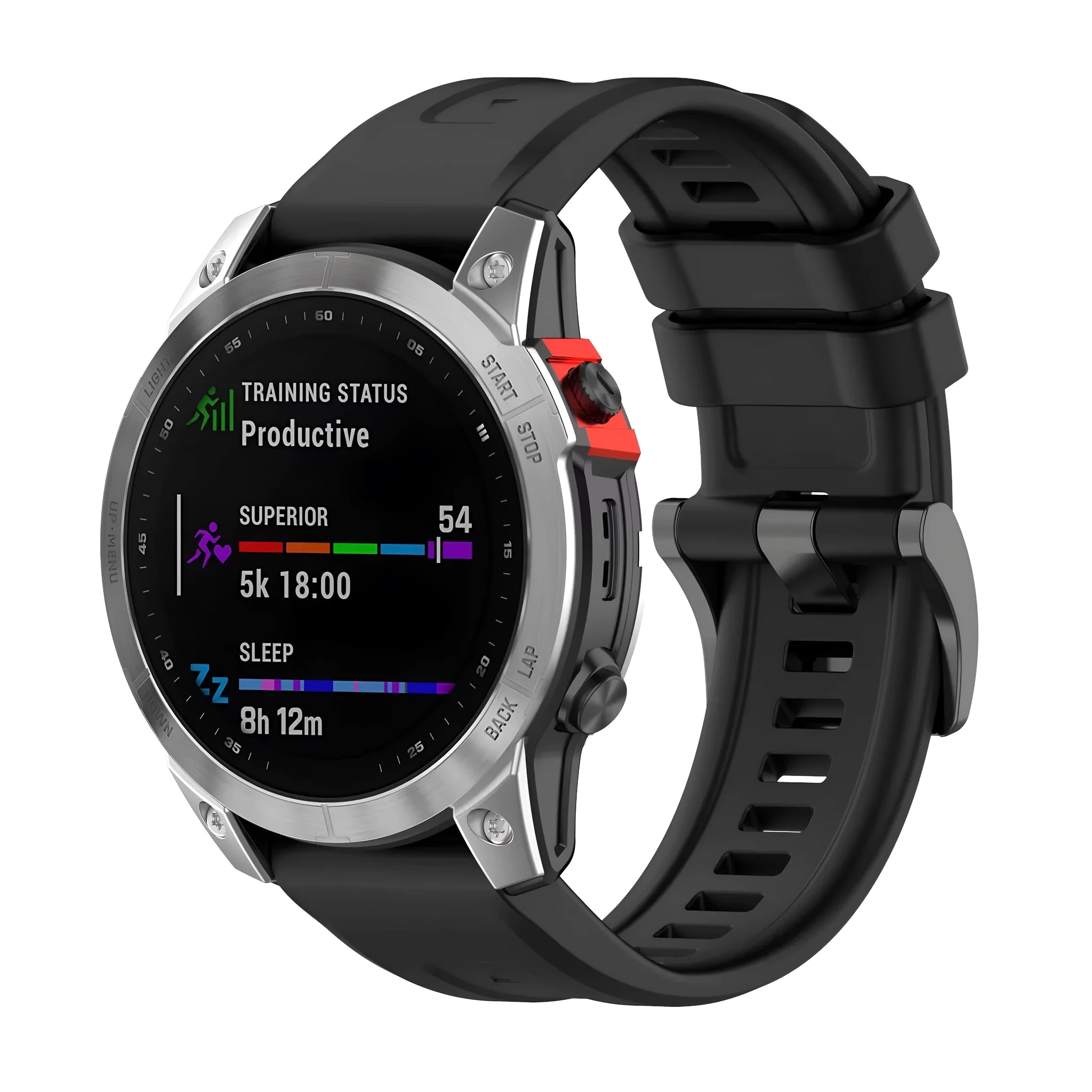 Jiaming Fenix 7 silicone quick release watchband in multiple colours showing sports style design.