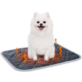 Grey super soft cloth pet cushion shown in multiple sizes for dogs and cats
