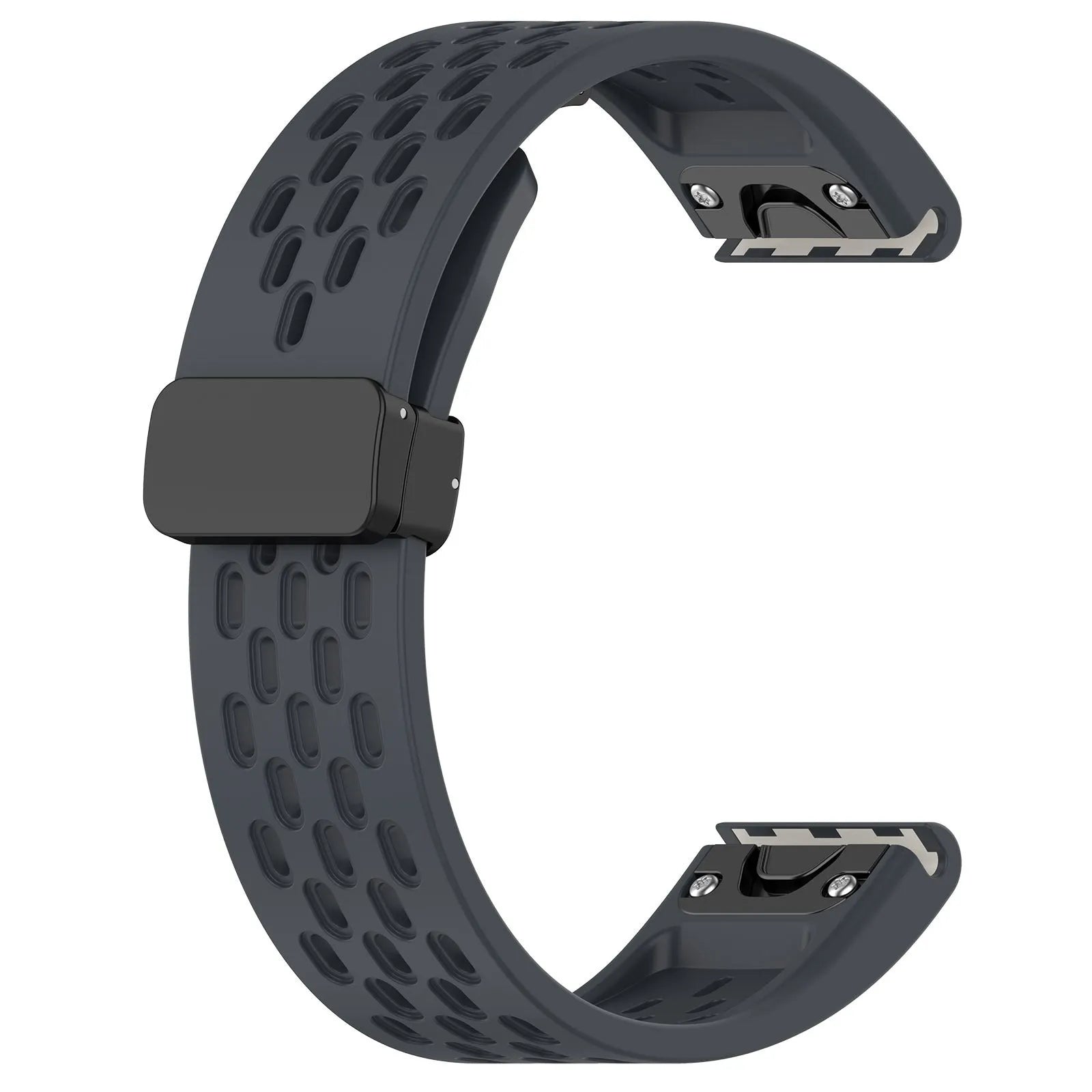 Garmin Fenix quick release porous watch strap in multiple colours showing 20mm, 22mm, and 26mm size options.