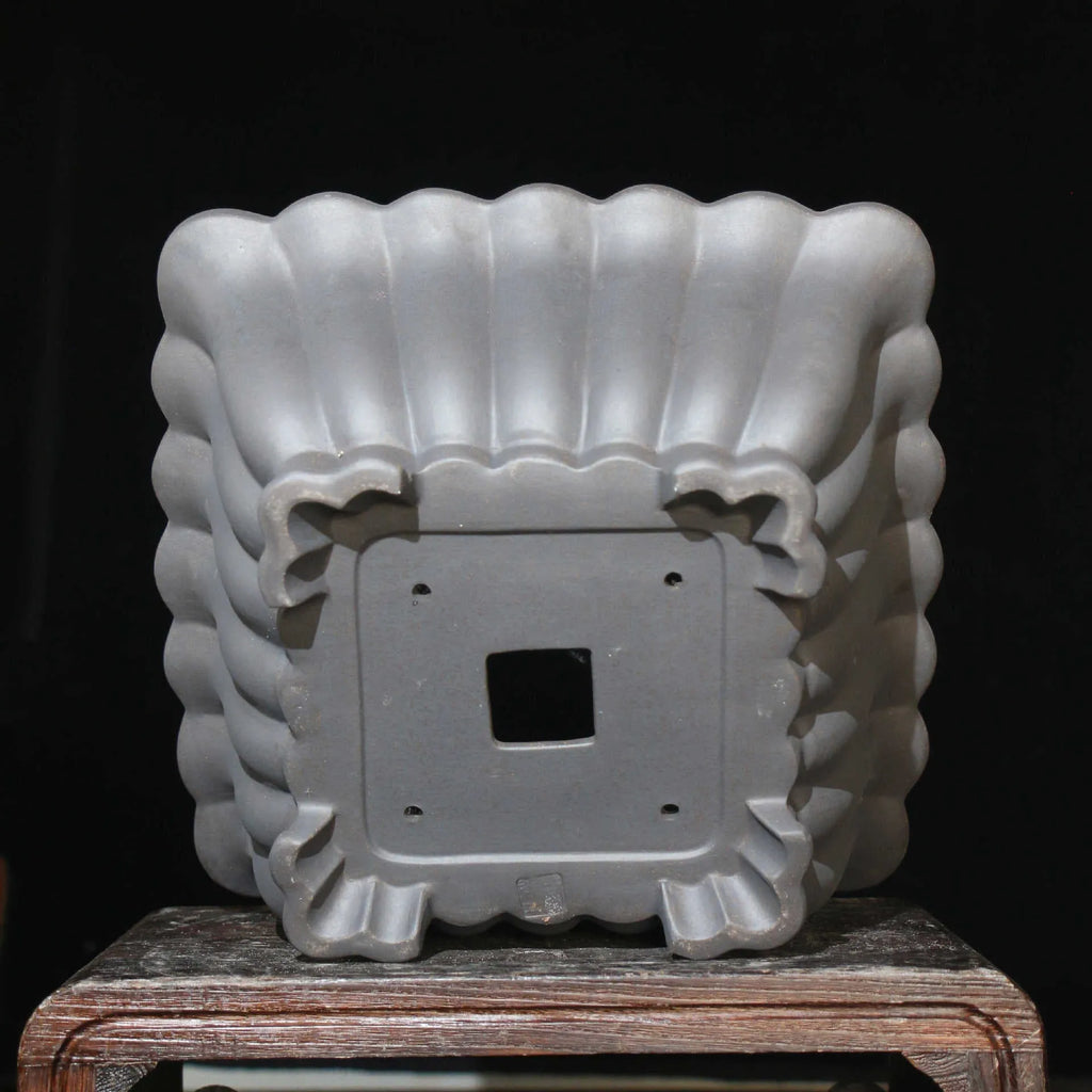 Purple sand ceramic square flower pot for bonsai display with 37x15cm inner diameter