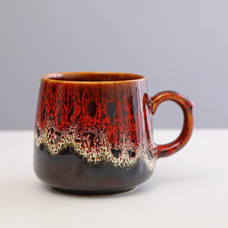 Large 350ml capacity retro luxury coffee mug suitable for office, home and travel use