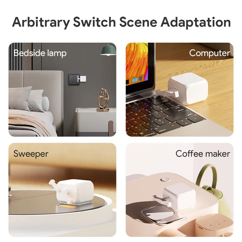 White Bluetooth rocker arm finger robot remote control for smart home automation