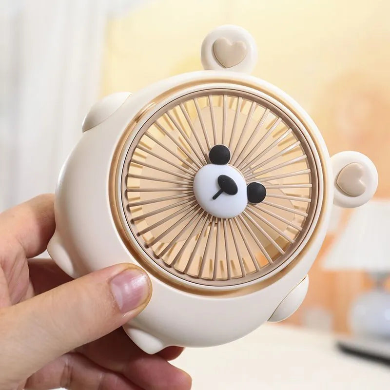Cute dog design USB desktop electric fan with plastic housing in various colour options