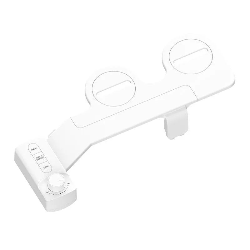 KB06 pure white manual wash butt-lifting tool with button control and multiple plumbing connectors.