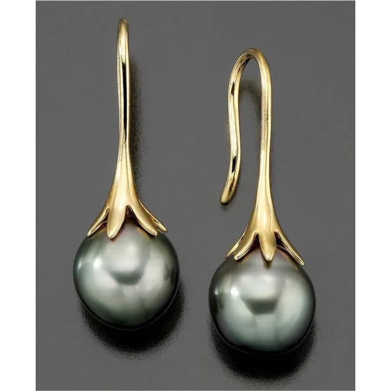 Gold electroplated retro fashion women's earrings with personalised creative design elements