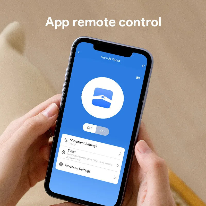 White Bluetooth rocker arm finger robot remote control for smart home automation