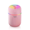 Mini animal-shaped USB humidifier with sterilisation function in green, pink, or white colours