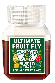 Fruit fly bait liquid bottle with funnel and non-funnel specification options for indoor pest control