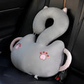 Square cartoon animal hug cushion on a sofa, showing capybara design, 65cm in size.