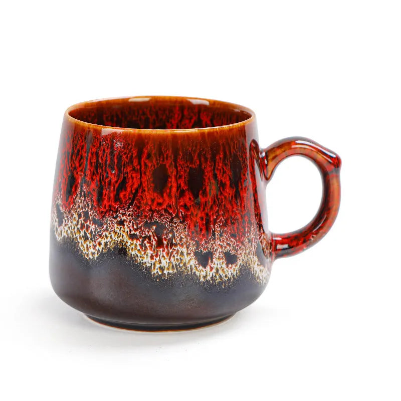 Large 350ml capacity retro luxury coffee mug suitable for office, home and travel use