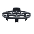 Black plastic egg holder for cooking machines measuring 13.8 by 12.6 by 5.7 cm