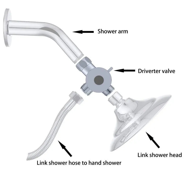 Copper shower head nozzle water distributor with metal joints and modern design