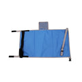 Portable children's aircraft pedal seat extender in blue with optional drawstring pocket