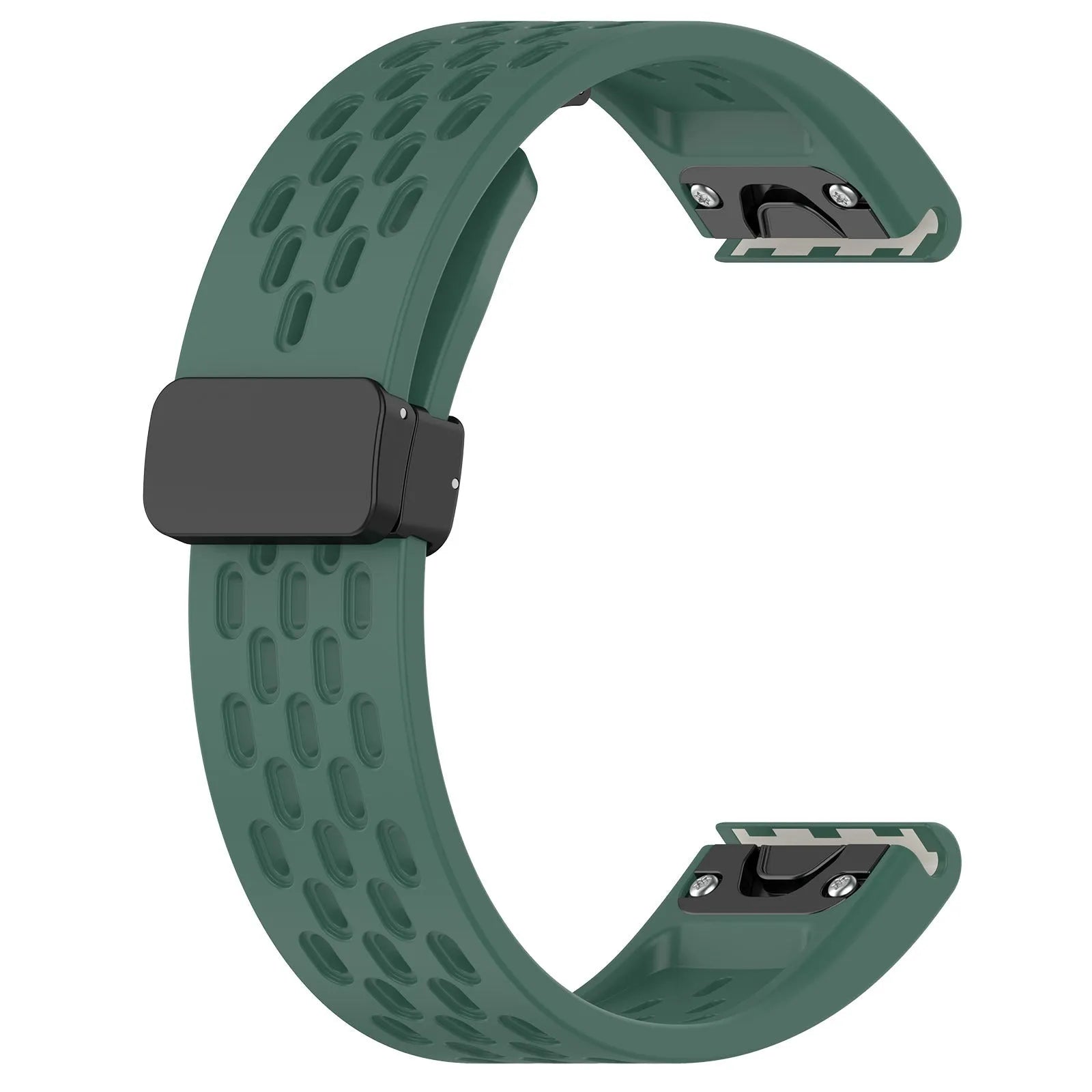 Garmin Fenix quick release porous watch strap in multiple colours showing 20mm, 22mm, and 26mm size options.