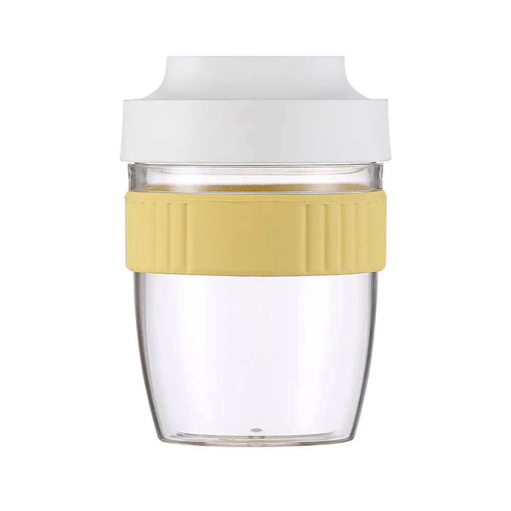 Plastic breakfast salad cup with lid and spoon in green, purple, pink or white colour